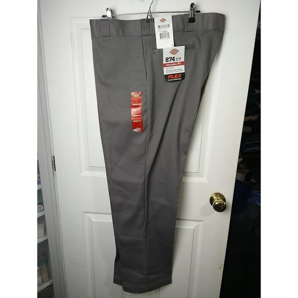 Dickies Other - Dickies 874 Grey Original Fit Work Pants Flat Front. Size 44X32